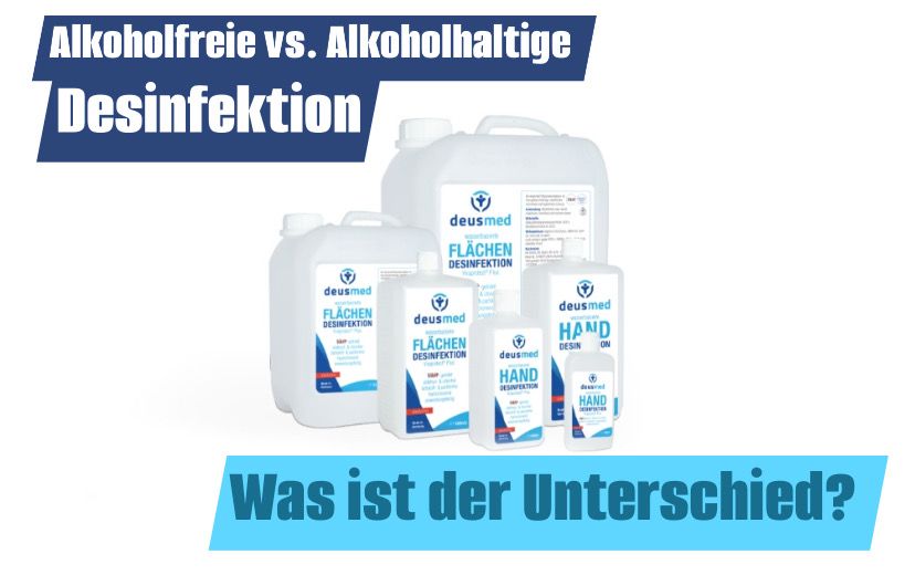 Alkoholfreie Desinfektionsmittel vs. alkoholhaltige