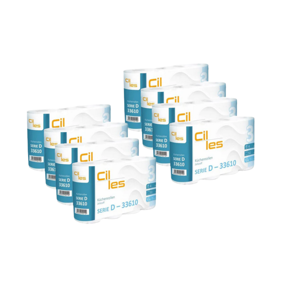 Küchenrolle 3-lagig, 51 Blatt, Zellstoff, 26 x 21 cm