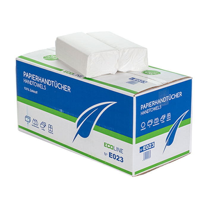 Papierhandtücher 2 lagig hochweiß - ZZ Faltung 25 x 21 cm | 3210 Blatt/ Karton