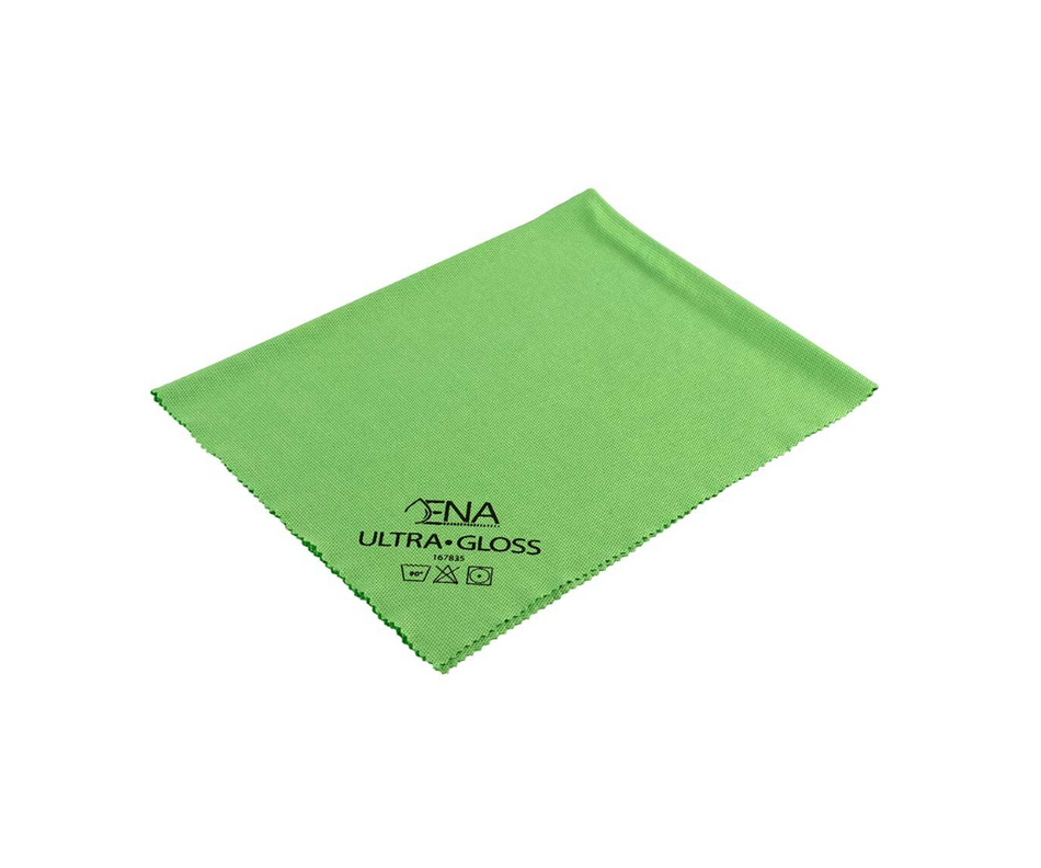 Mikrofasertuch ENA Ultra Gloss Glastuch 40 x 40 cm, Grün, 5 Stück