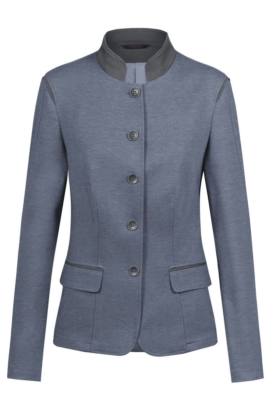 Greiff Damen-Jerseyblazer RF blau/Kontrast grau