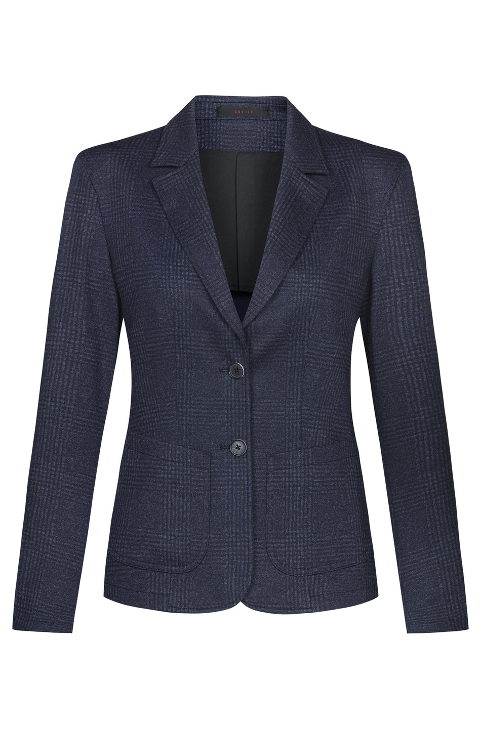 Greiff Damen-Jerseyblazer RF glencheck blau