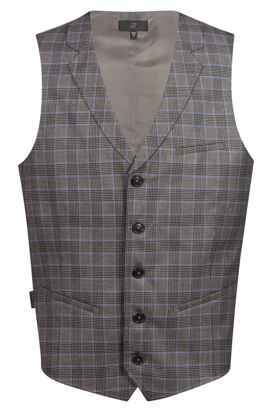 Greiff Herren-Weste RF Service glencheck blau