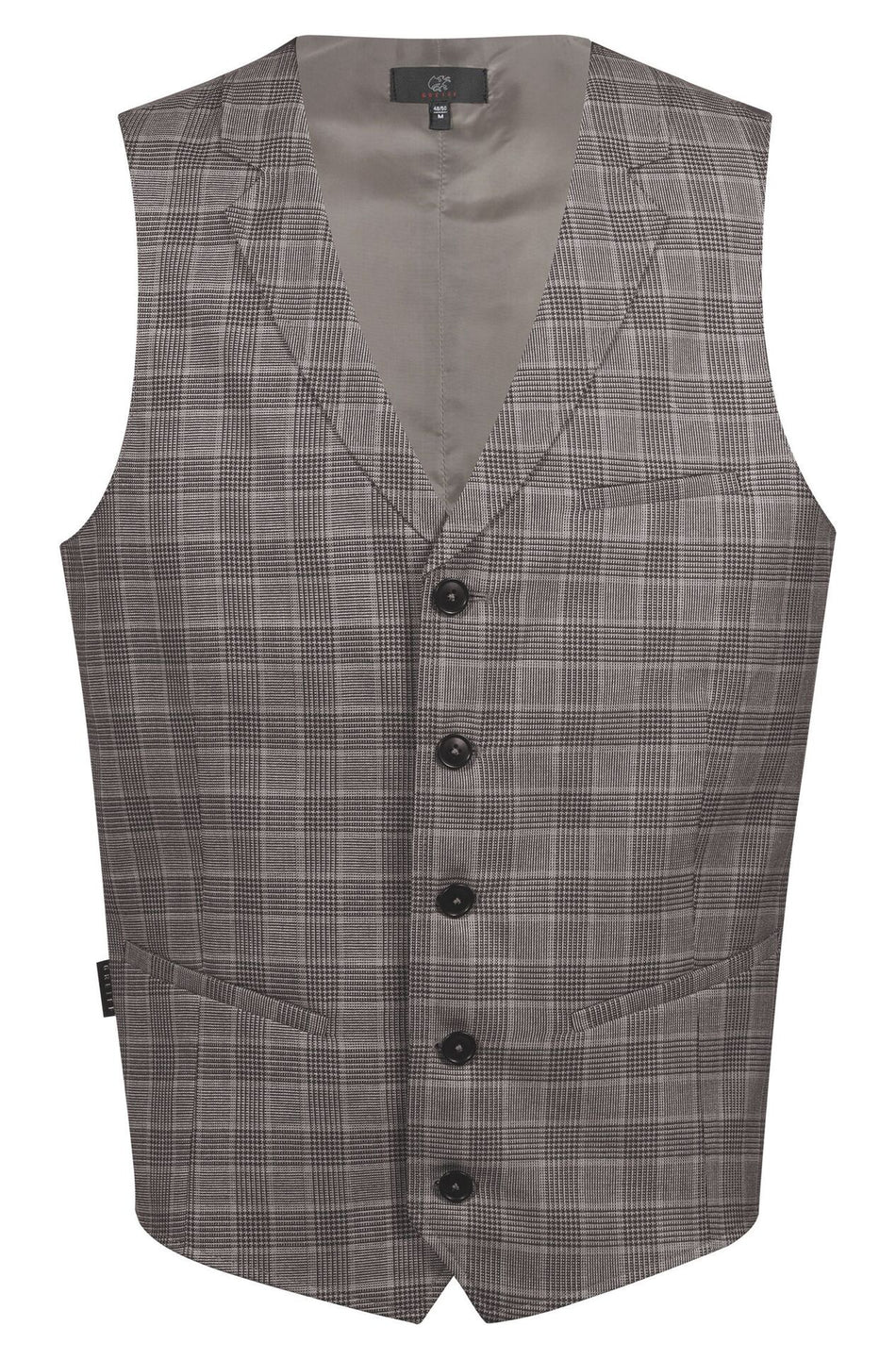Greiff Herren-Weste RF Service glencheck taupe