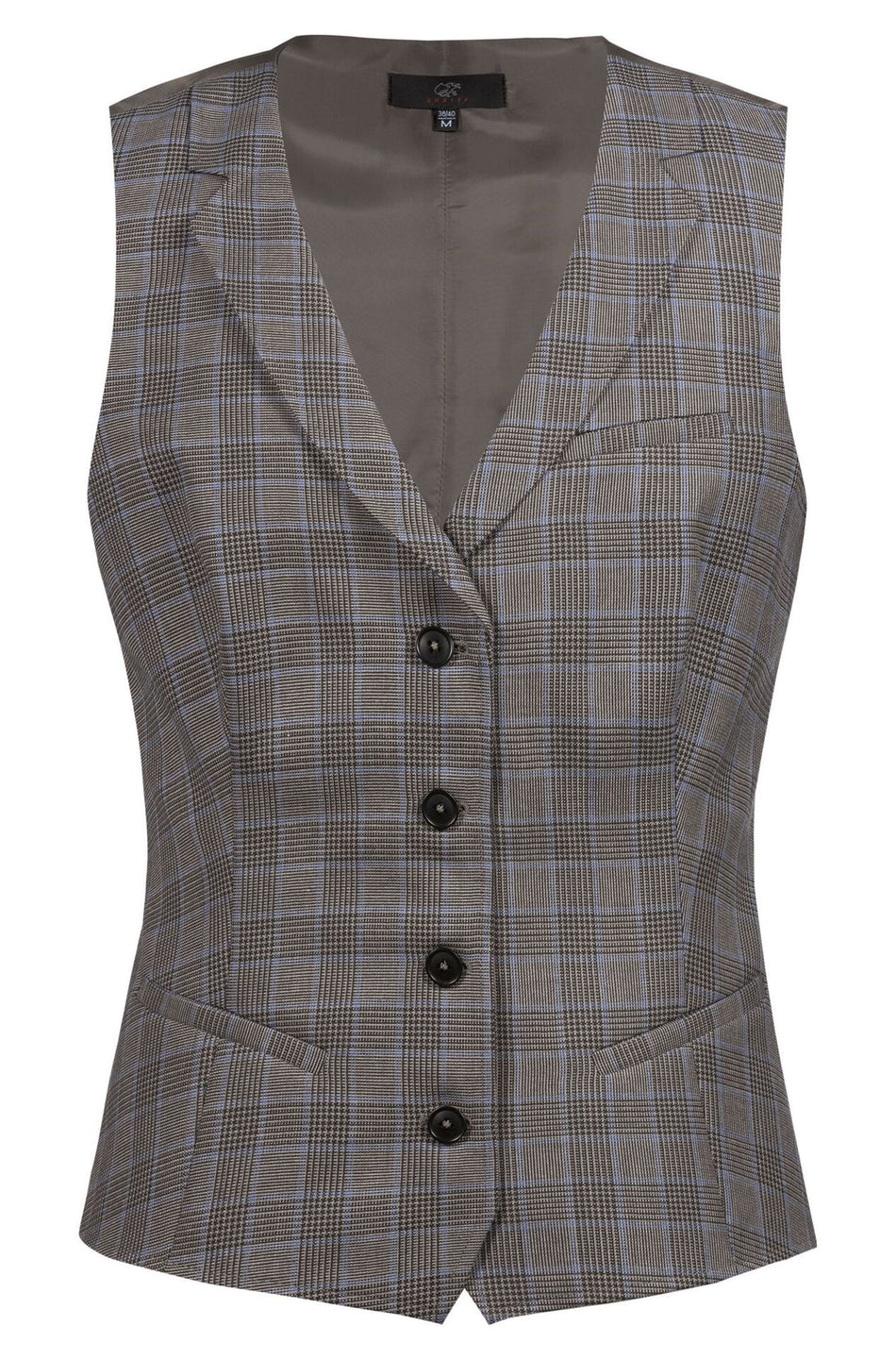 Greiff Damen-Weste RF Service glencheck blau
