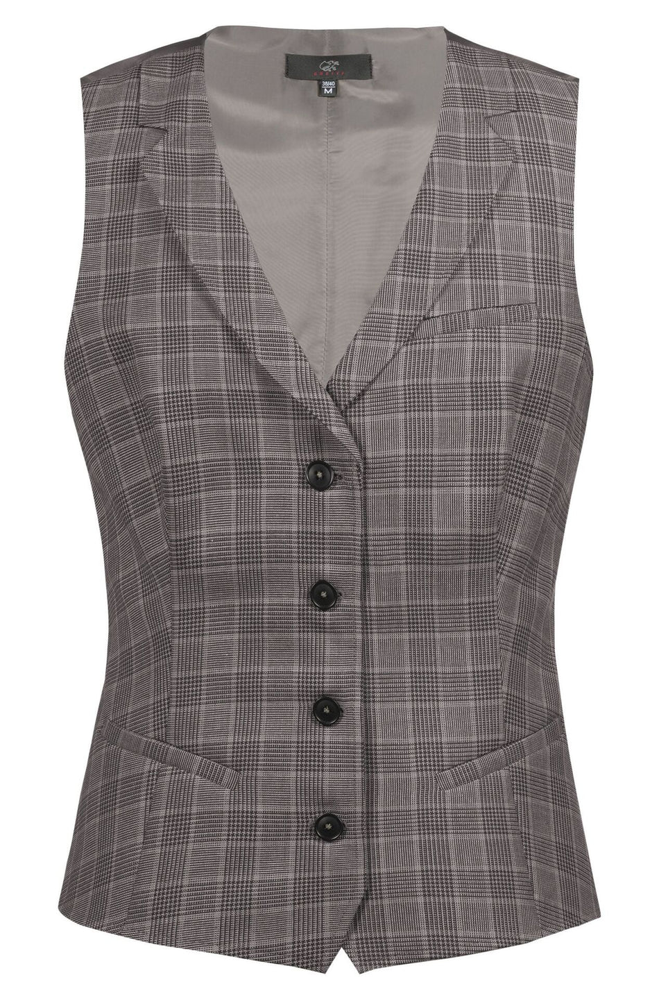 Greiff Damen-Weste RF Service glencheck taupe