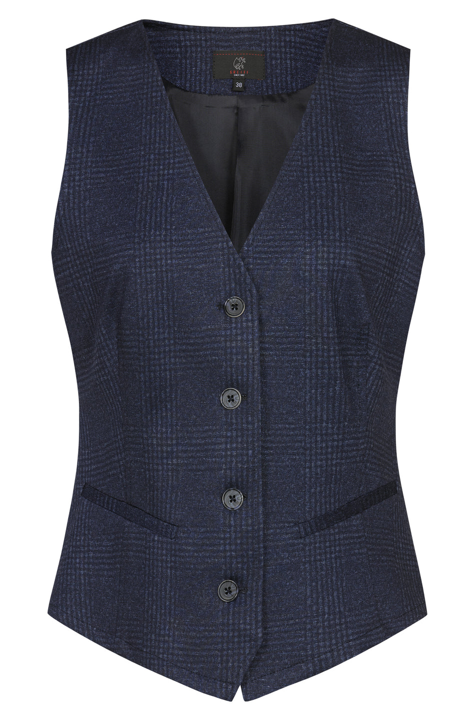 Greiff Damen-Jerseyweste RF glencheck blau