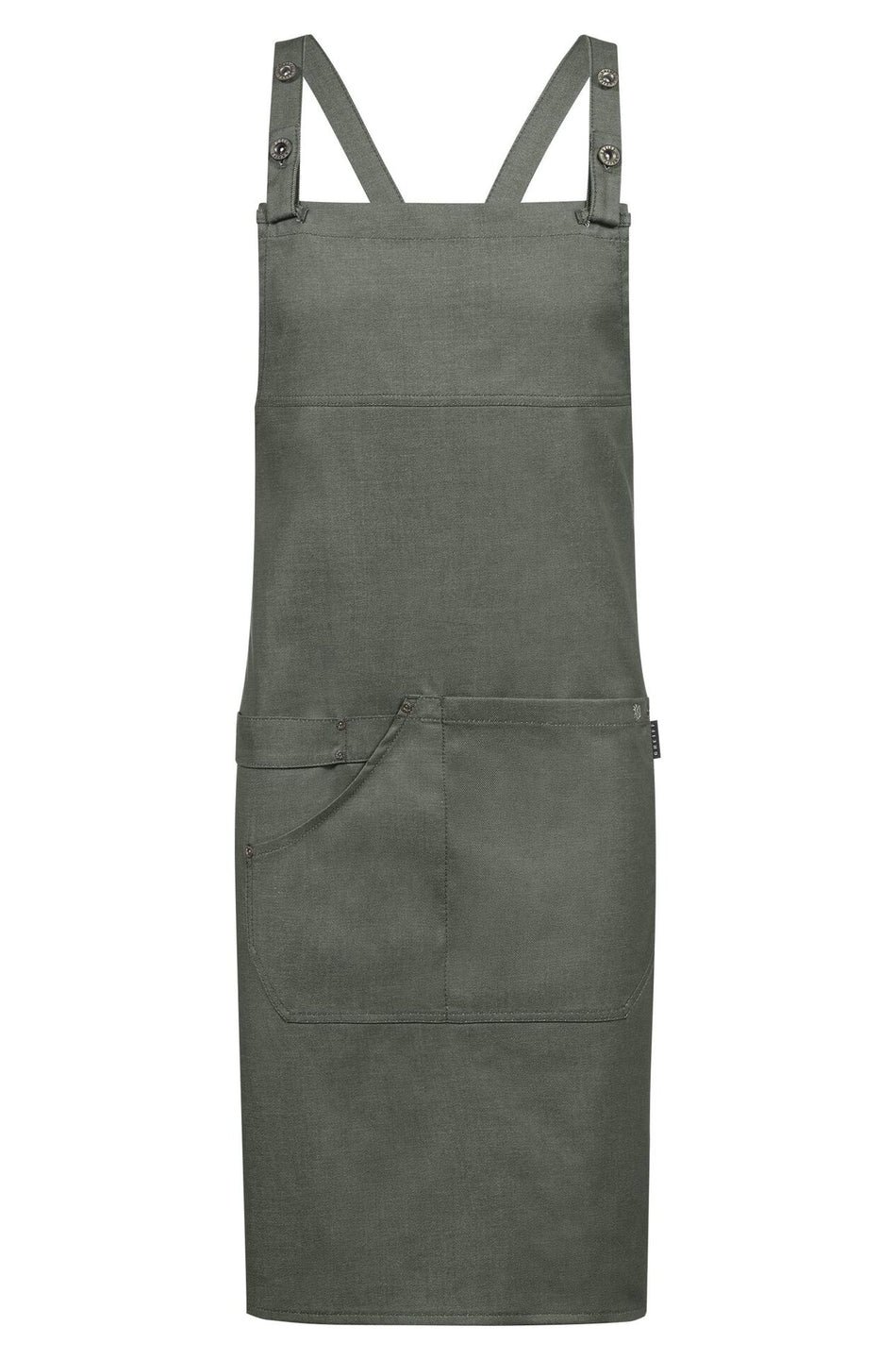 Greiff Latzschürze 77x85 denimoptik grün