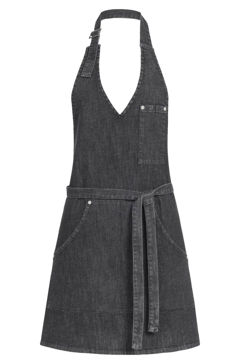 Greiff Damen-Latzschürze 70x61 black denim
