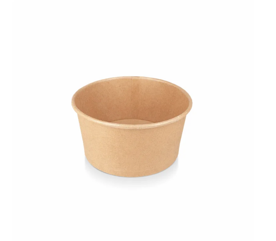 Take Away Schalen, Kraft / PE (ohne Deckel) , 480ml, ø11,5cm, 50 Stück