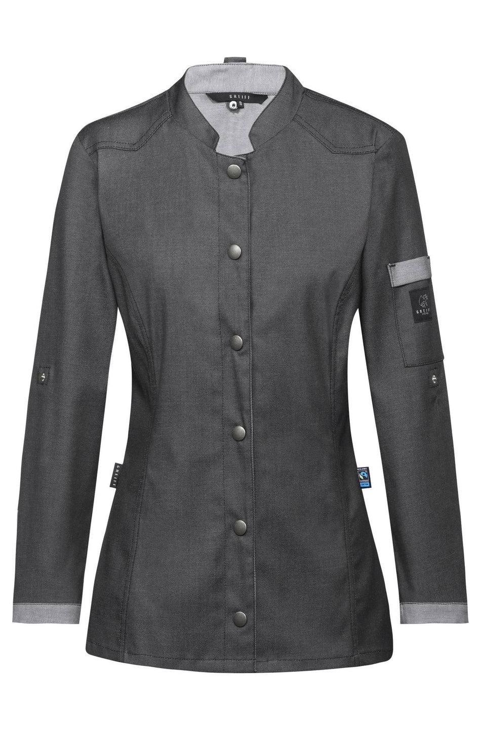 Greiff Damen-Kochjacke Biker RF denimoptik anthrazit