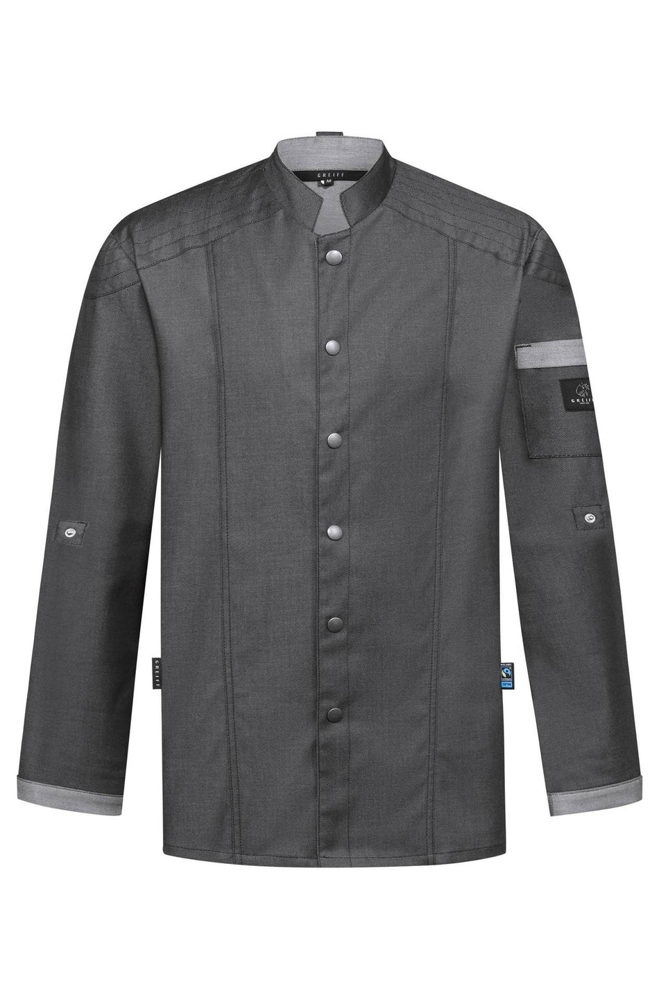 Greiff Herren-Kochjacke Biker RF denimoptik anthrazit
