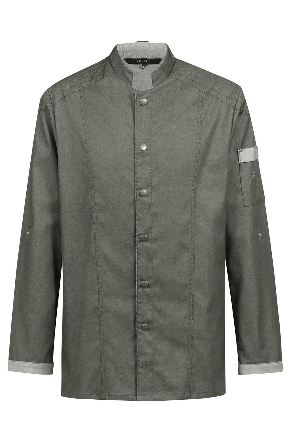 Greiff Herren-Kochjacke Biker RF denimoptik grün