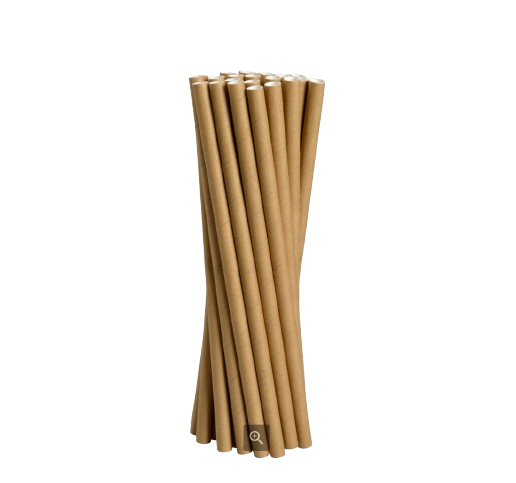 Trinkhalme Papier, 25cm, Durchmesser 0,8cm, 100 Stück