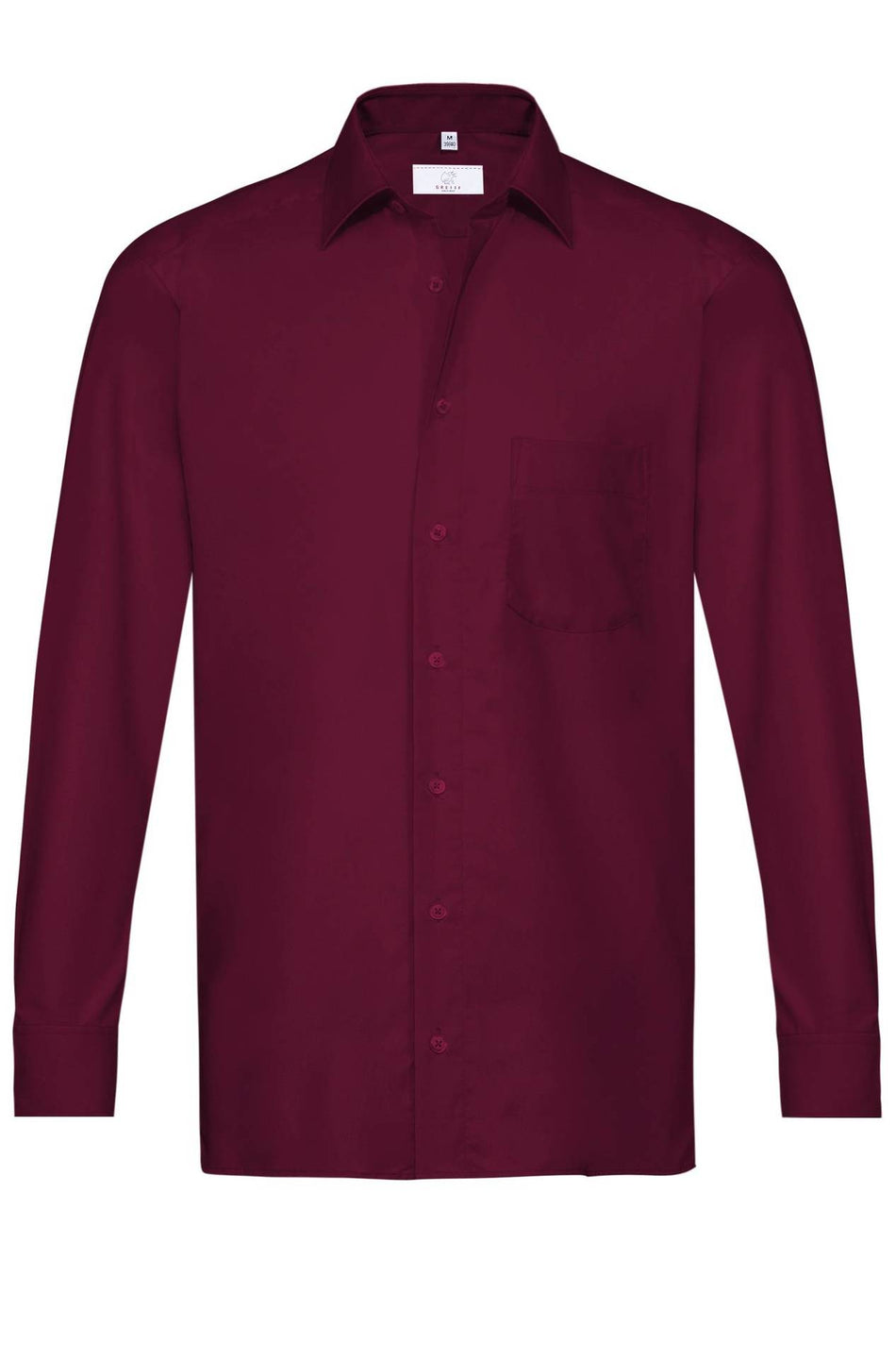 Greiff Herren-Hemd 1/1 RF Basic bordeaux