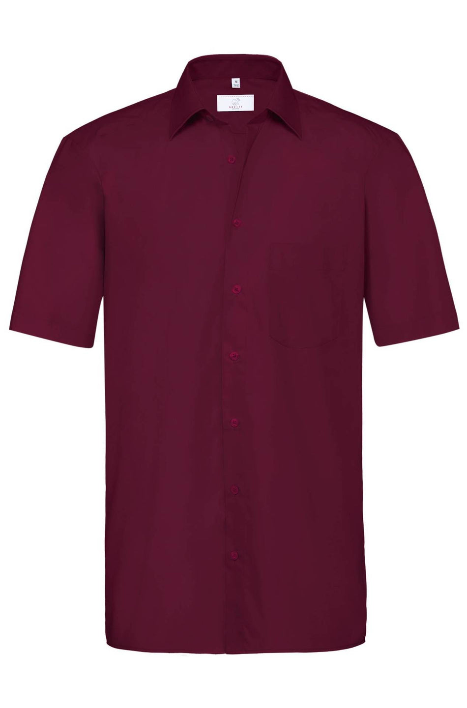 Greiff Herren-Hemd 1/2 RF Basic bordeaux