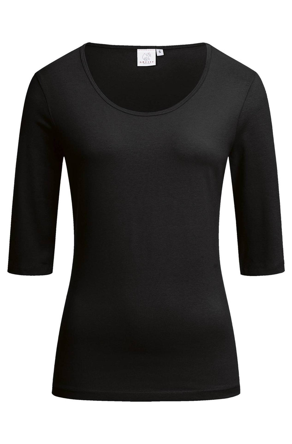 Greiff D-Shirt Rundhals 1/2 RF schwarz
