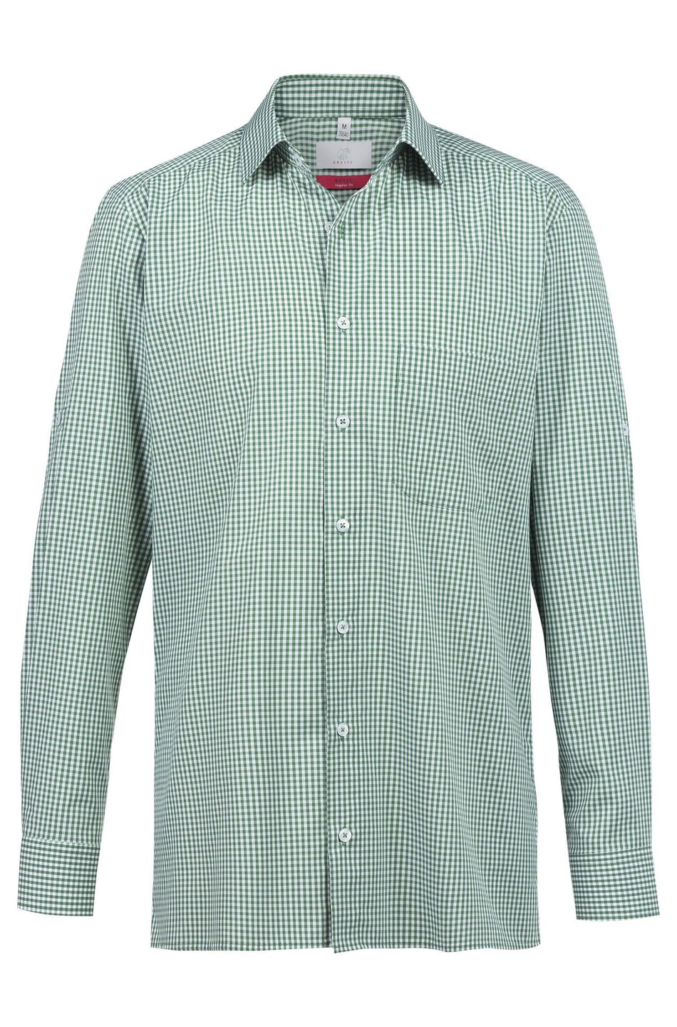 Greiff Herren-Hemd 1/1 RF Basic vichy karo grün