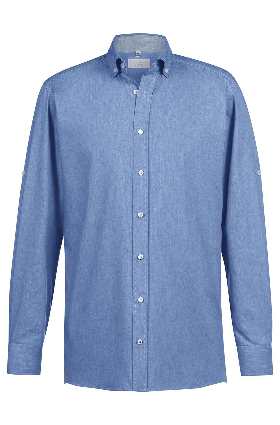 Greiff Herren-Hemd 1/1 RF Servic denimoptik hellblau