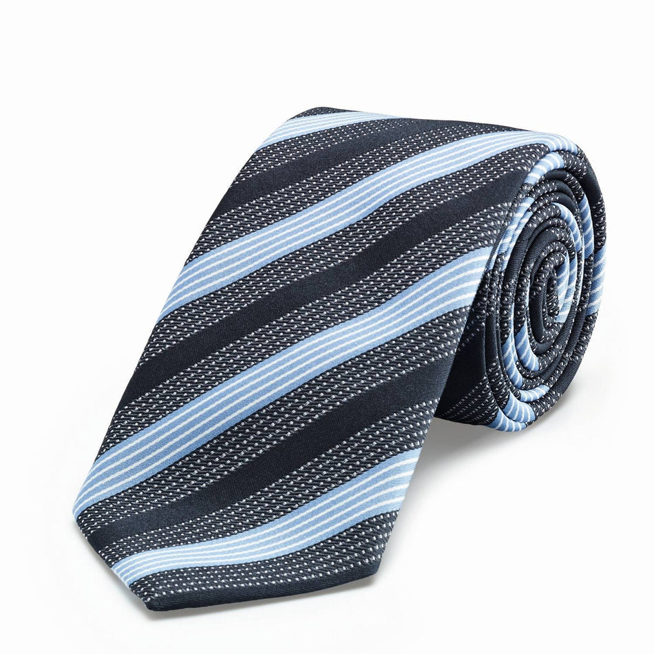 Greiff Krawatte bleu/grau gestreift
