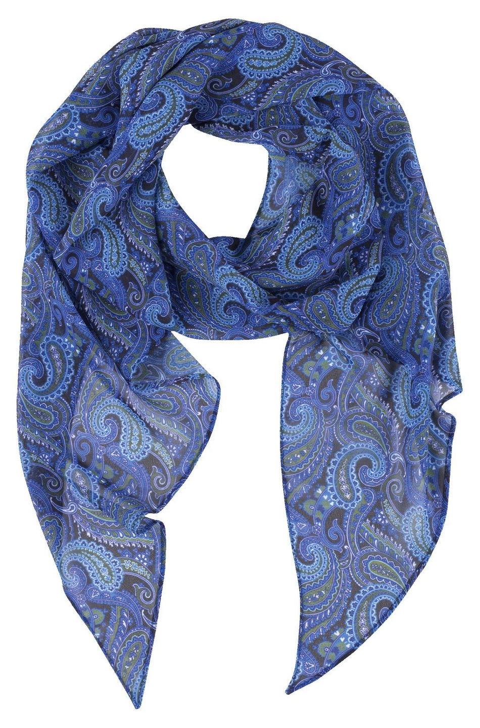 Greiff Schal bedruckt dunkelblau Paisley
