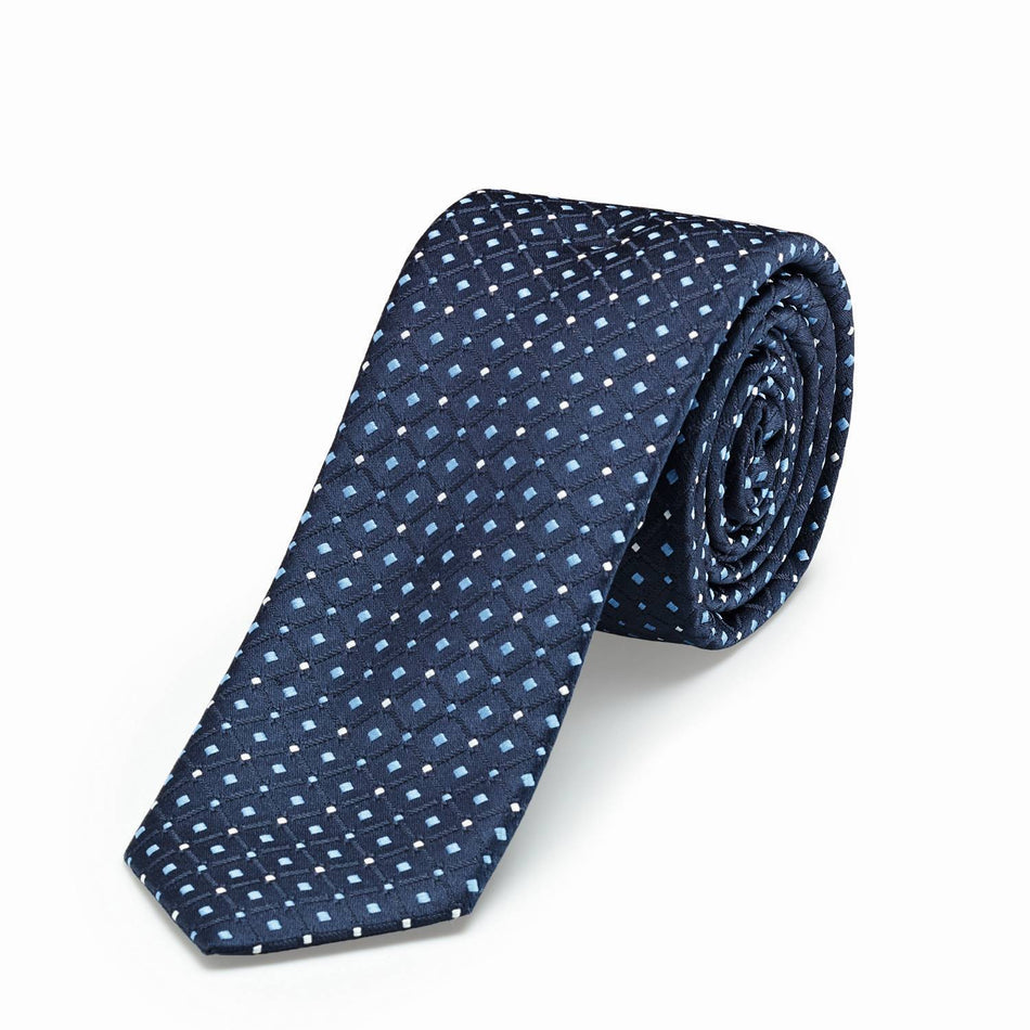 Greiff Krawatte Slimline marine/bleu