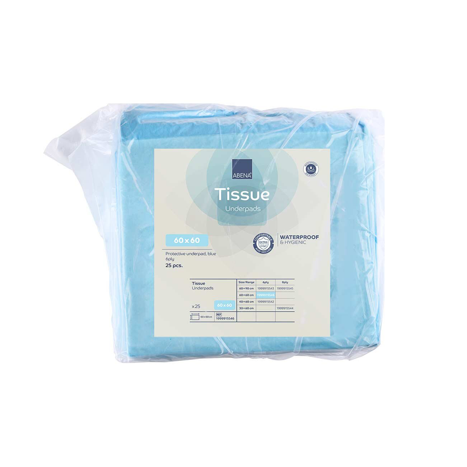 Bed protection underlay, tissue, 60 x 90cm, 6-ply