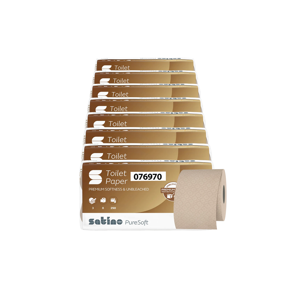 Toilet paper, 3-ply | soft beige | 250 sheets | 64 rolls
