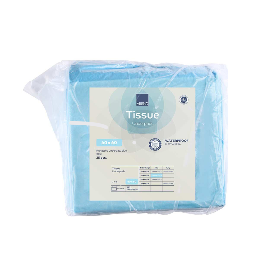Bed protection underlay, tissue, 40 x 60cm, 6-ply
