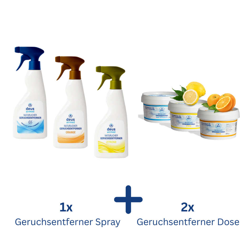 deusmed Geruchsneutralisator 2x Dose + 1x Spray