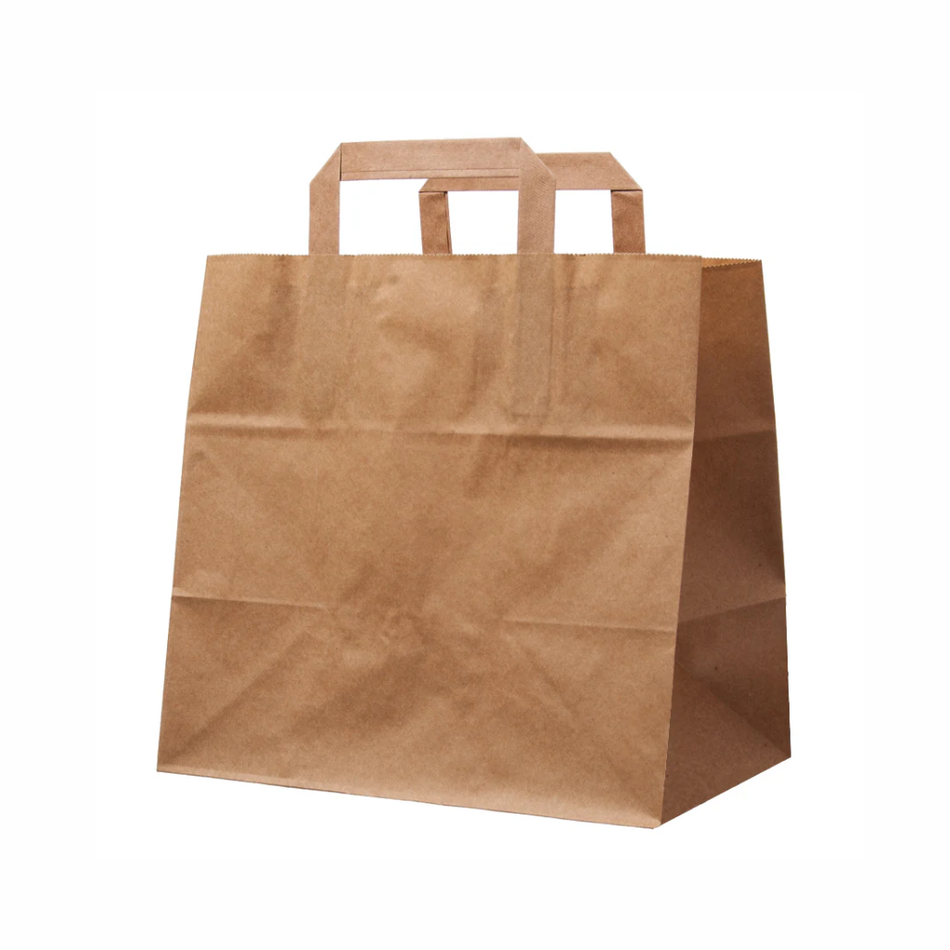 Papiertragetasche mit Griff, 21 l, Braun, 250 Stück