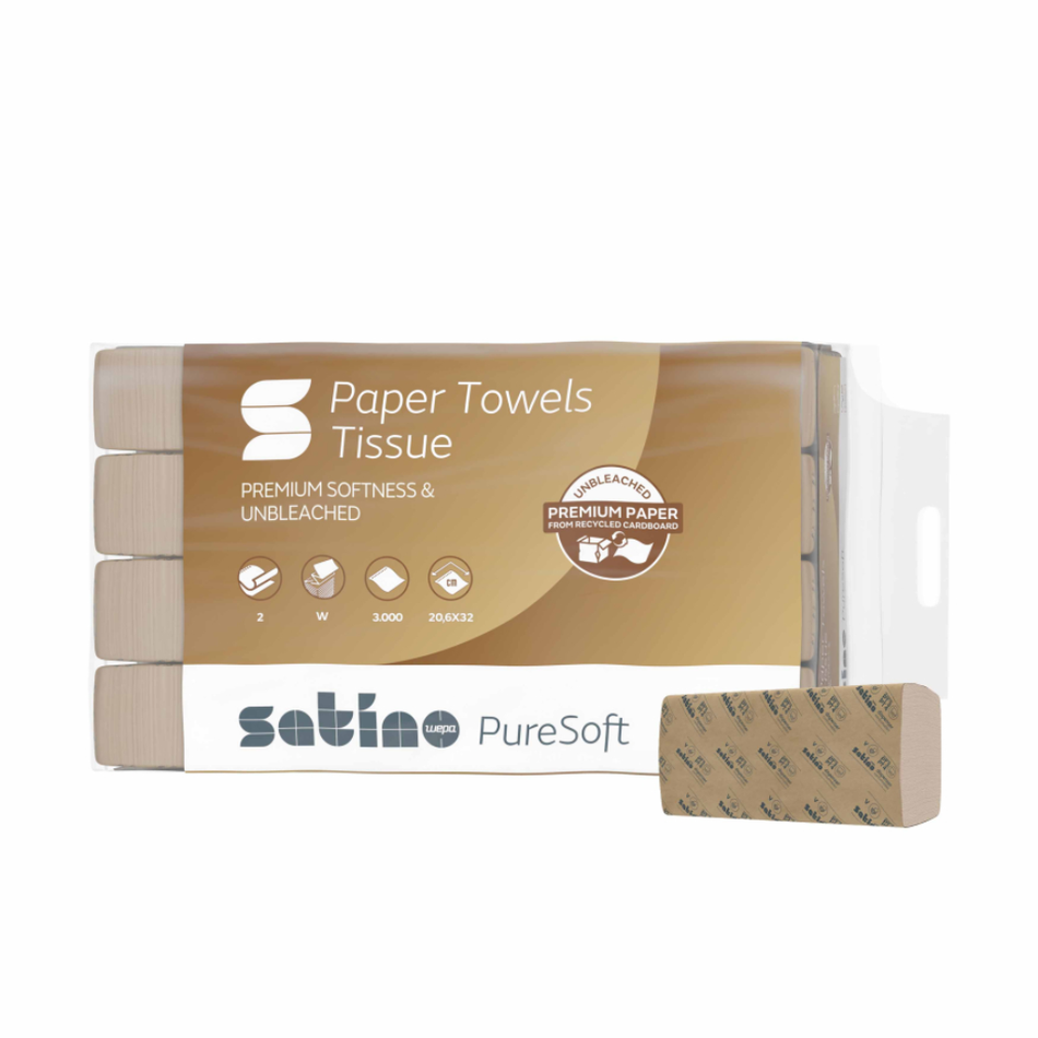 Concept | PureSoft hand towel paper | 2-ply | W-fold | 3,000 sheets