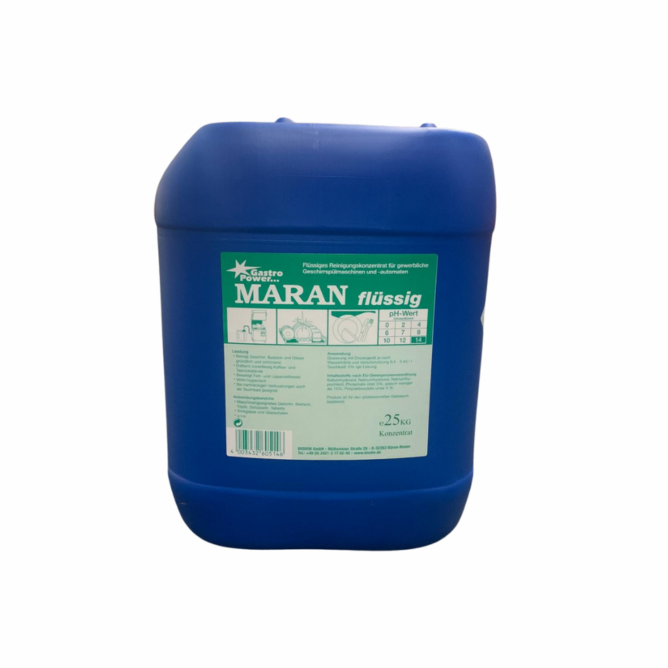 Maran Flüssig Reinigungsmittel 20L/25kg für Spülmaschinen ohne Chlor