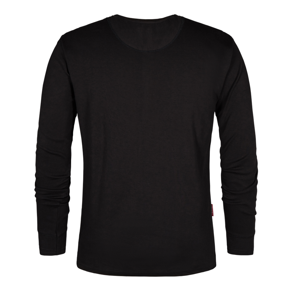 Extend Grandad langarm-Shirt Schwarz
