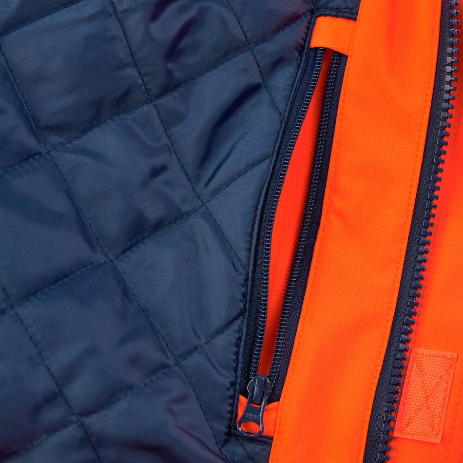 Safety Winterjacke Orange/Blue ink