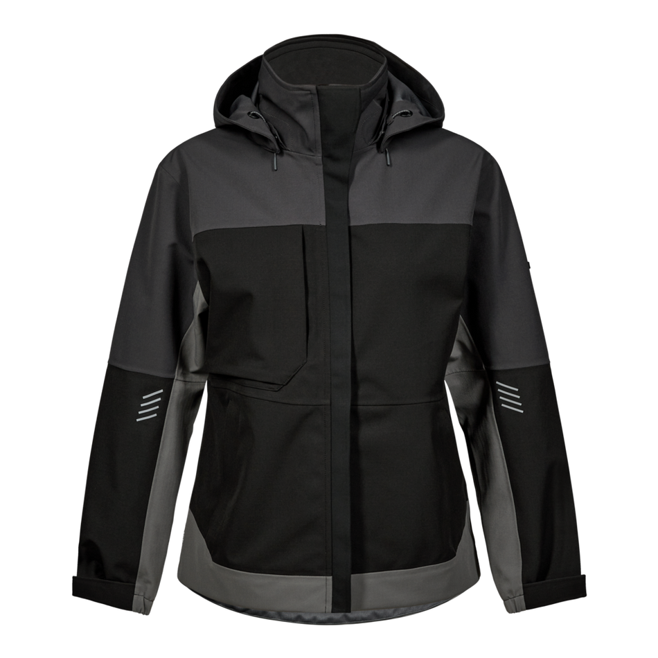 Entire Damen Shelljacke Schwarz/Anthrazit Grau