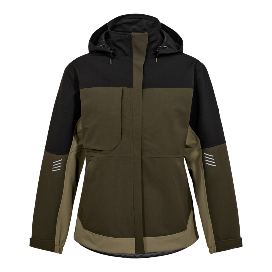 Entire Damen Shelljacke Forest Green/Schwarz
