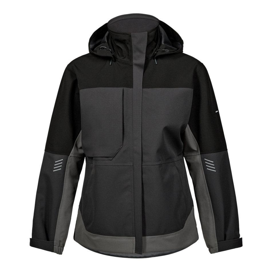 Entire Damen Shelljacke Anthrazitgrau/Schwarz