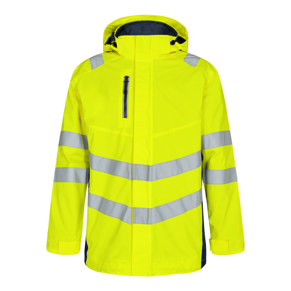 Safety Parka Shell Jacke Gelb/Blue Ink