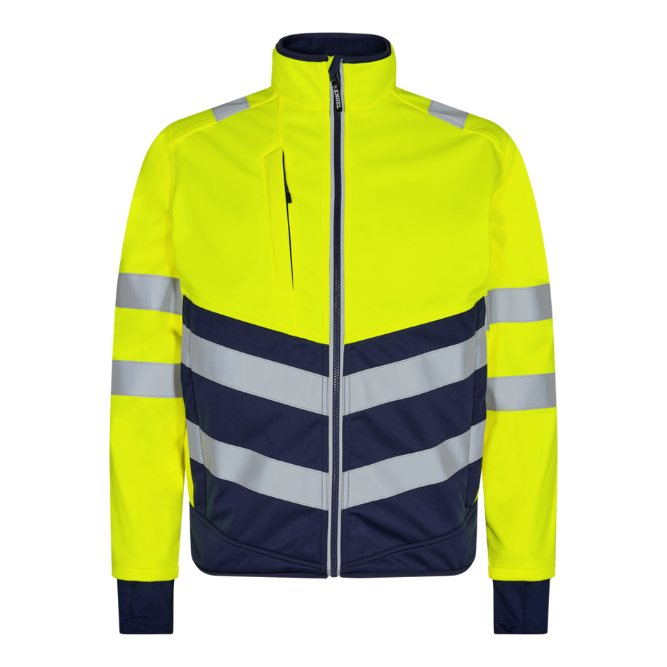 Safety Softshelljacke Gelb/Blue Ink