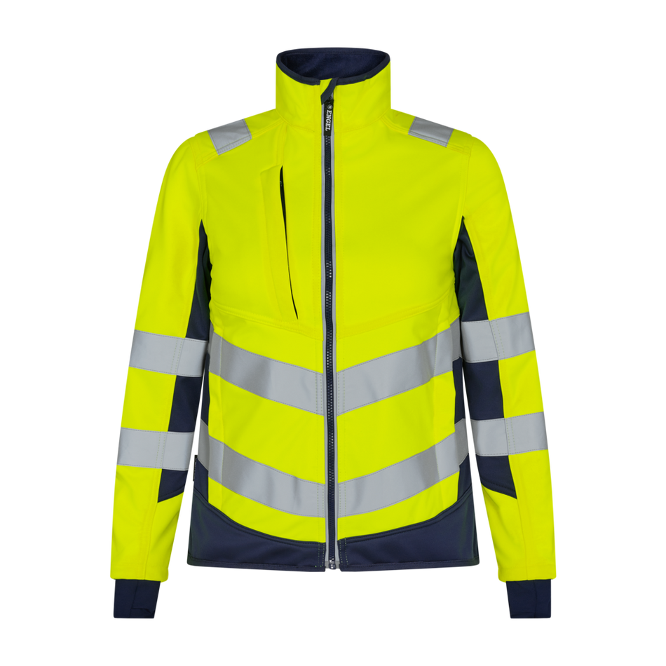 Safety Softshelljacke Damen Gelb/Blue Ink