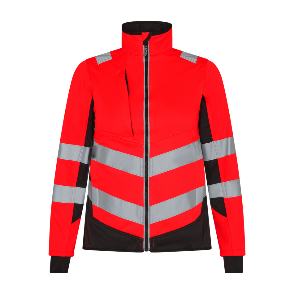 Safety Softshelljacke Damen Rot/Schwarz