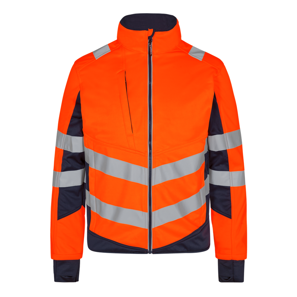 Safety Softshell-Jacke Orange/Blue ink