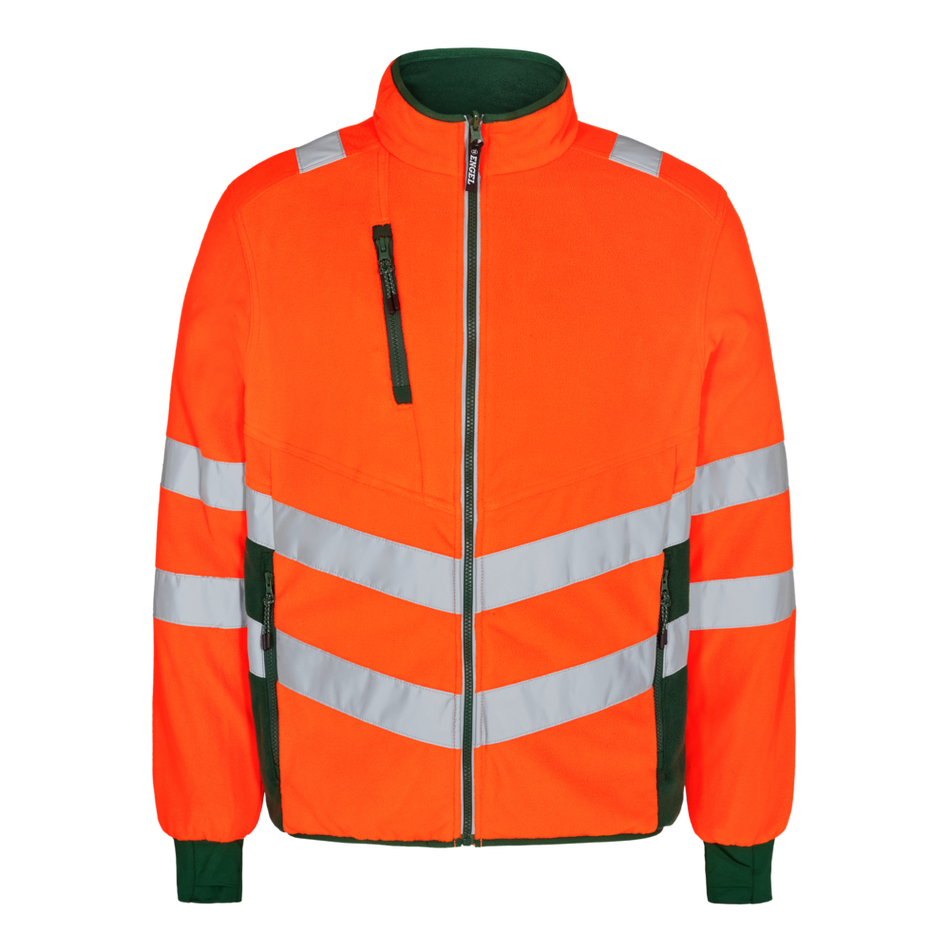 Safety Fleece Jacke Orange/Grün