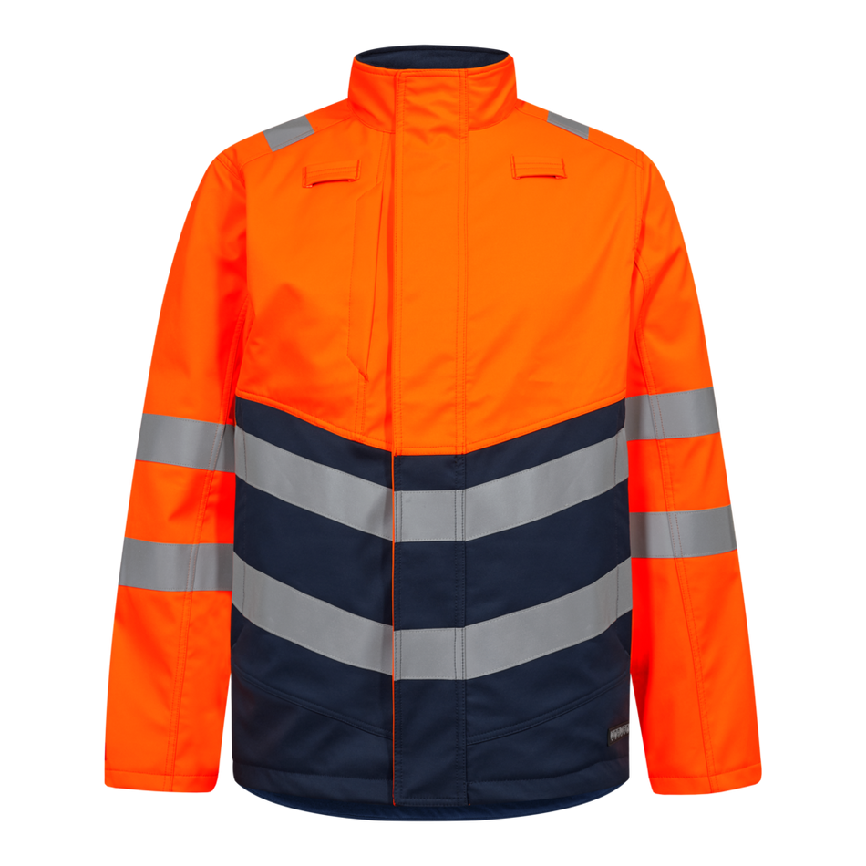 Safety+ Softshelljacke Orange/Blue ink