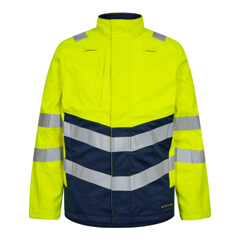 Safety+ Softshelljacke Gelb/Blue Ink