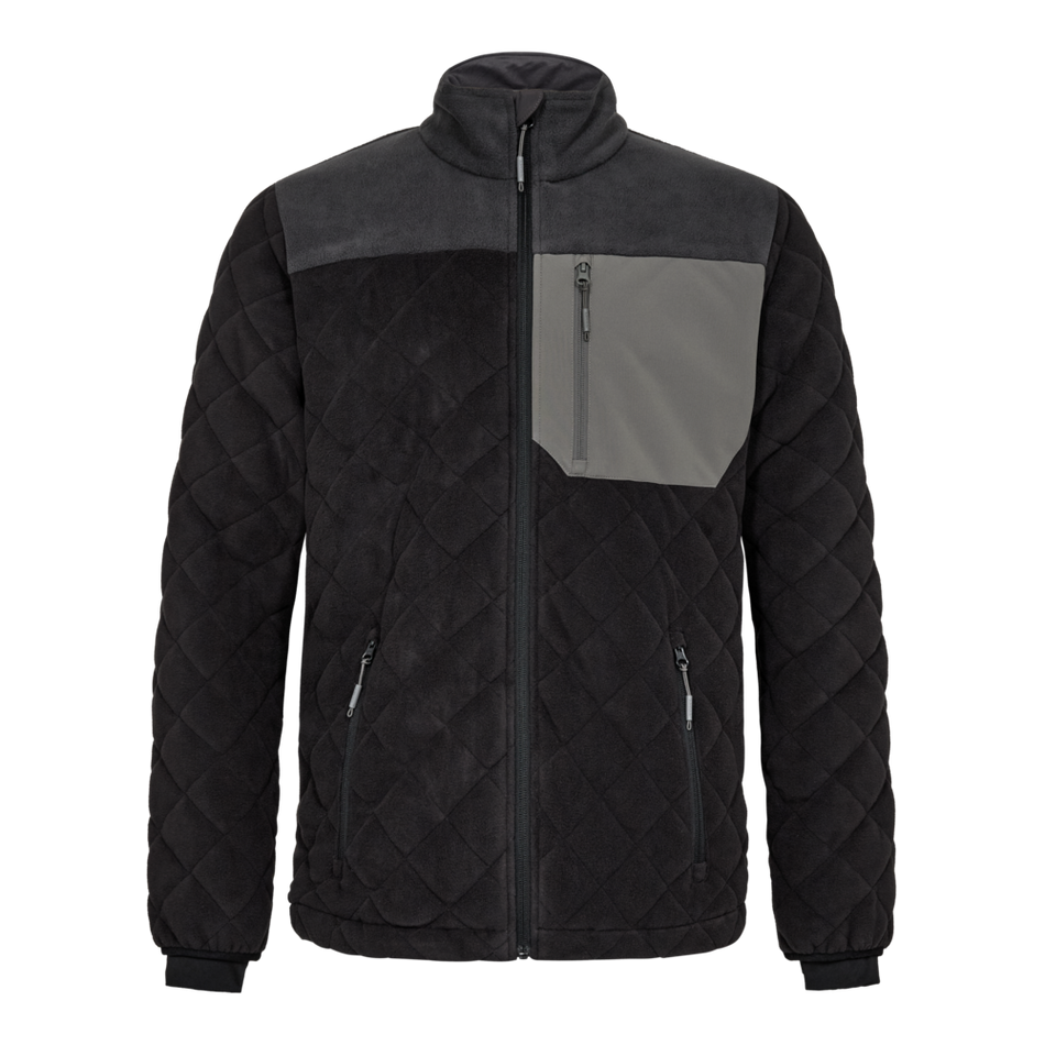 Entire Gestepptes-Fleece Schwarz/Anthrazit Grau