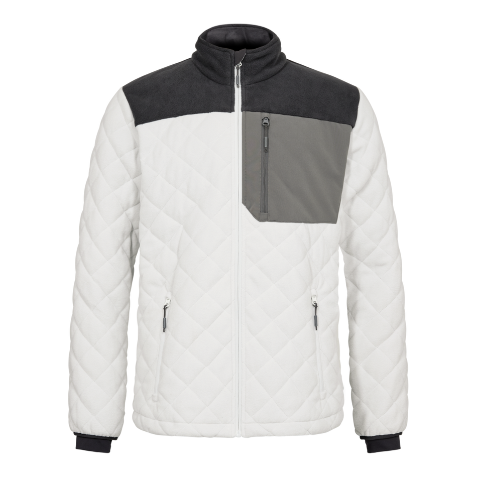 Entire Gestepptes-Fleece Bone White/Anthracite grey
