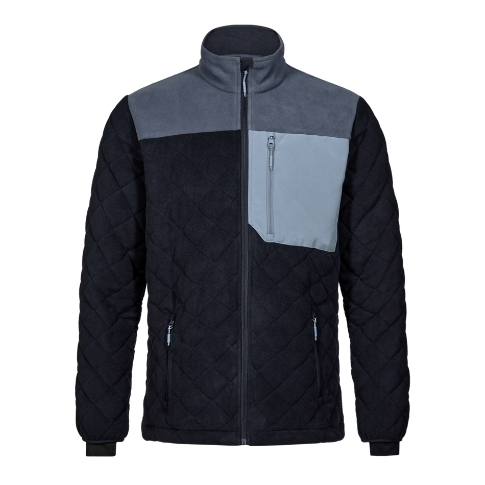 Entire Gestepptes-Fleece Deep Blue/Dark Sea