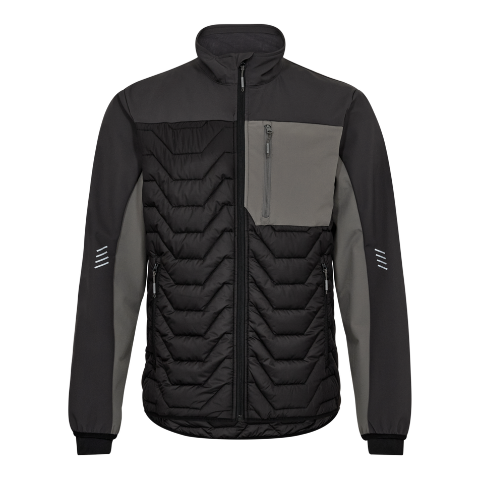 Entire Steppjacke Schwarz/Anthrazit Grau